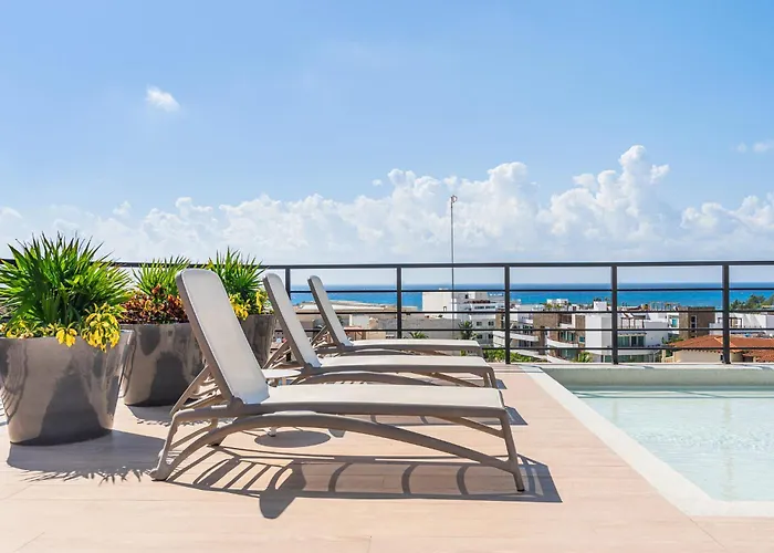 Beautiful Studio With Kitchen Ac Gym Pool Ocean View From The Rooftop