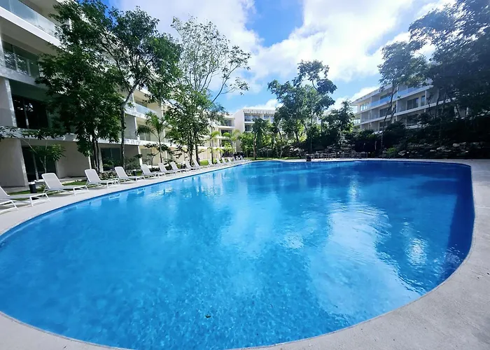 Modern Playacar Condo With Poolside Views & Nature