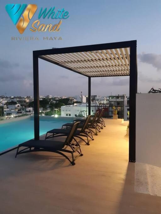White 302 W Rooftop Pool & Balcony 38st Apartment Playa del Carmen