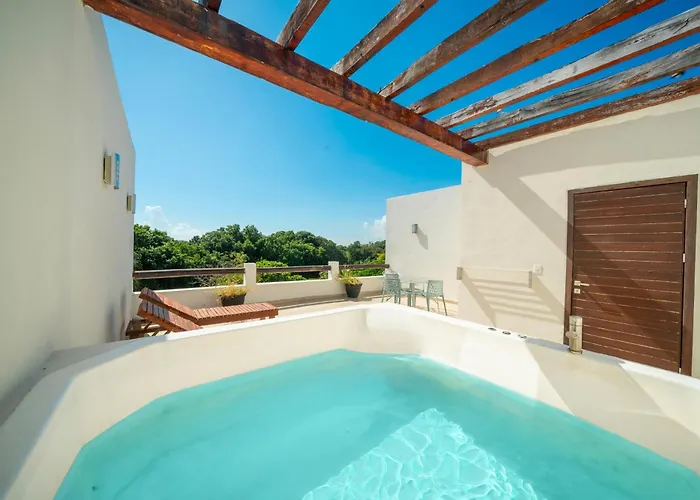 2 Bedroom Penthouse With Private Jacuzzi Next To Fifth Avenue And Beach - Plaza Paraiso A203