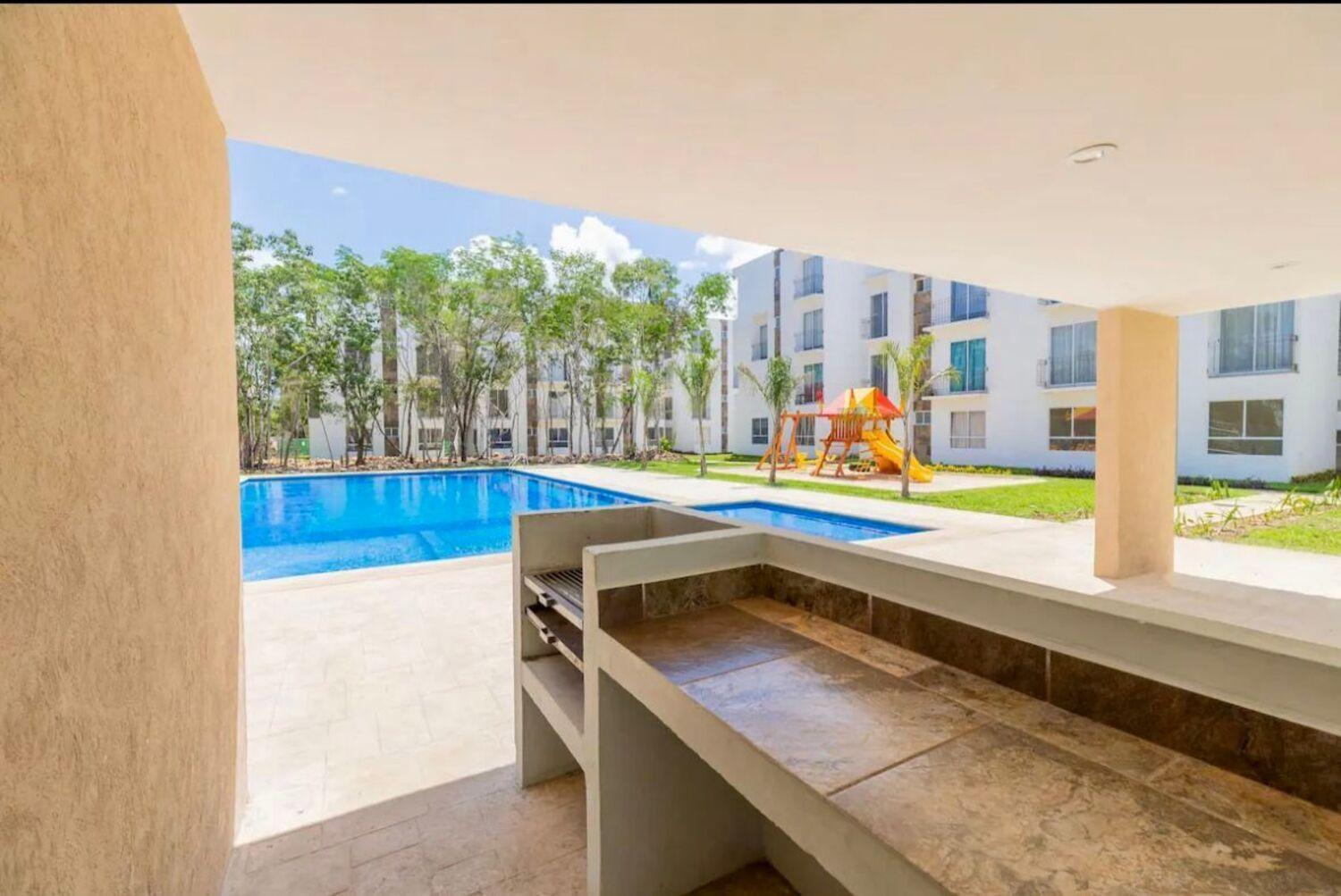 Ya Ab Kuxtal With Big Pool-grill-balcony-garden Appartement