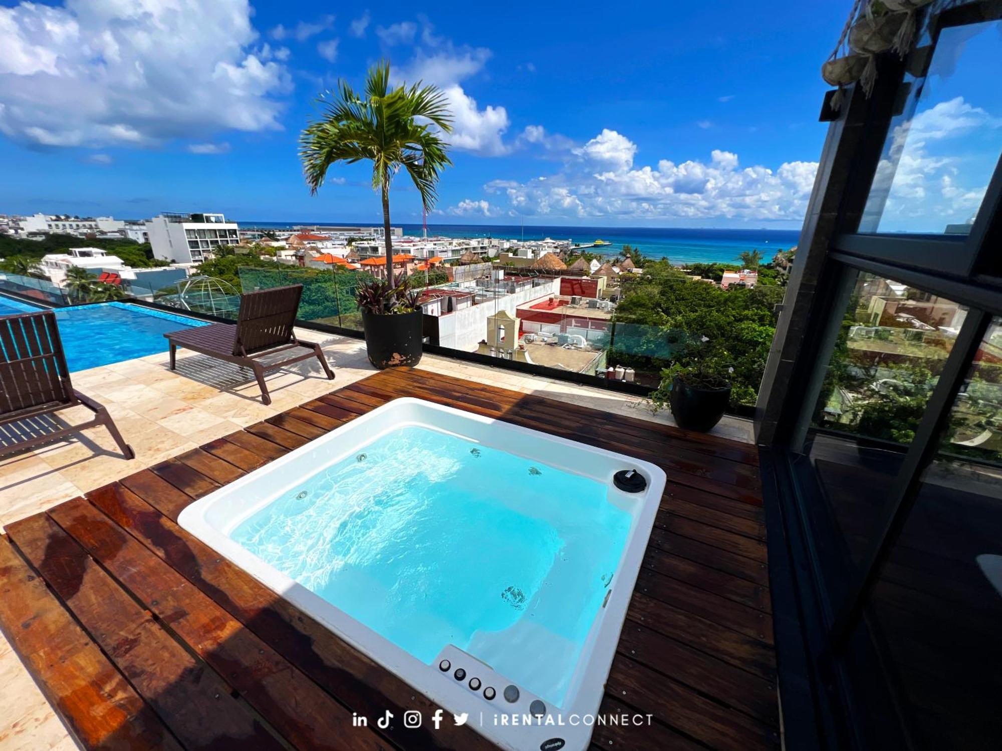 New P-2, Alberca, Sauna, Vista Al Mar Y 5ta Av Ir04 Apartment Playa del Carmen