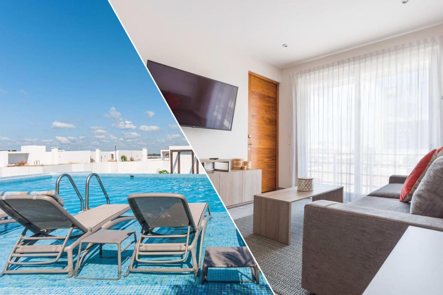 Apartment Luxury Condo, 1br 1ba, 200mb, Gym Sauna Cinema Playa del Carmen