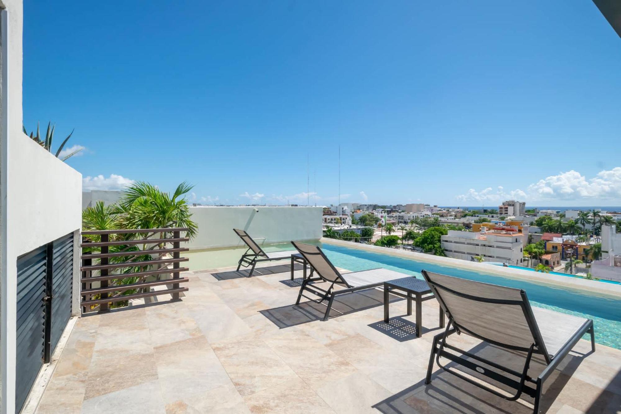 Oceanview Pool & Lounge Private Balcony Gym & Bbq Casa de férias Playa del Carmen