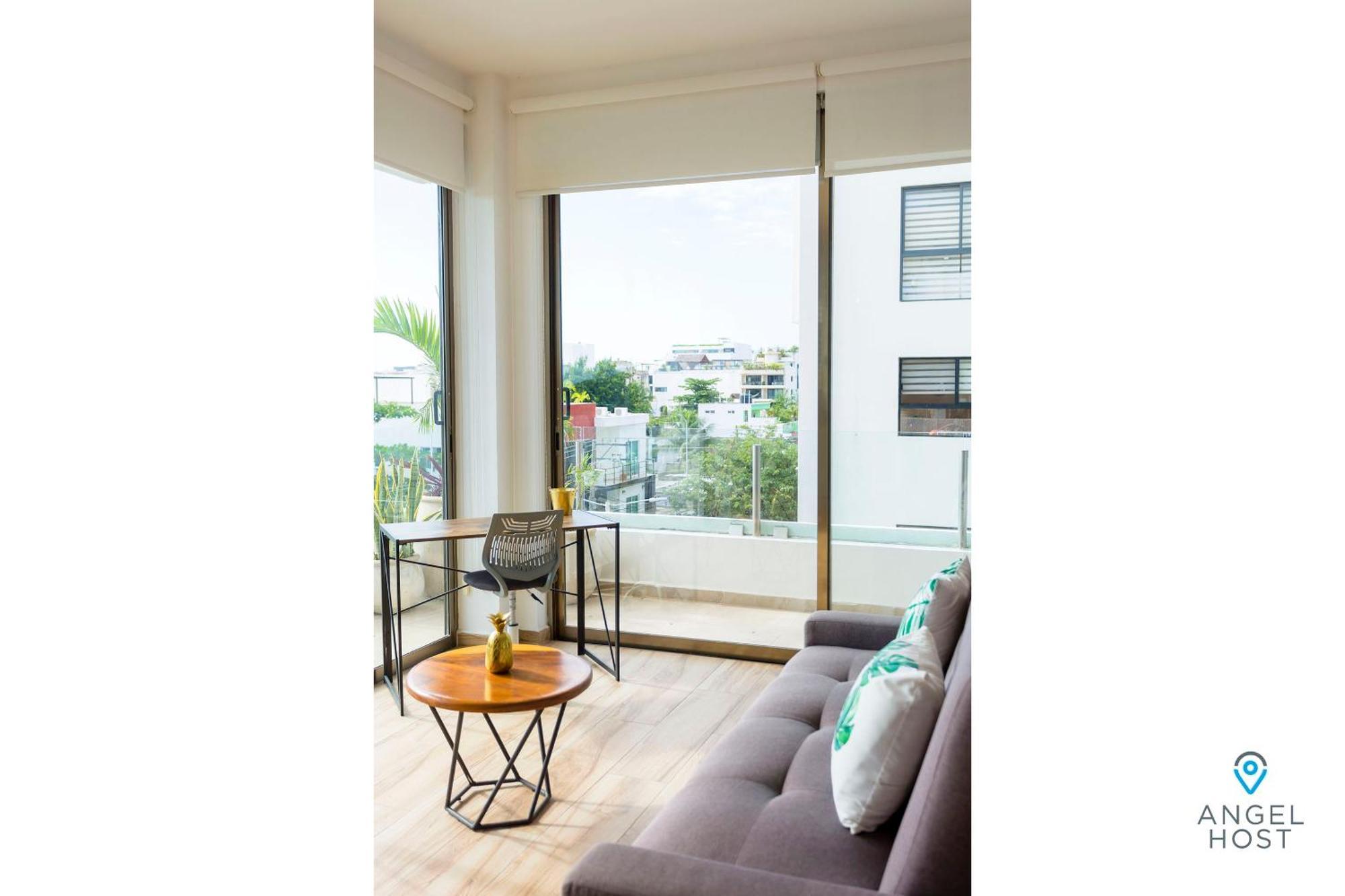 Tranquil Oceanview Rooftop Pool Gym W&d Apartment Playa del Carmen