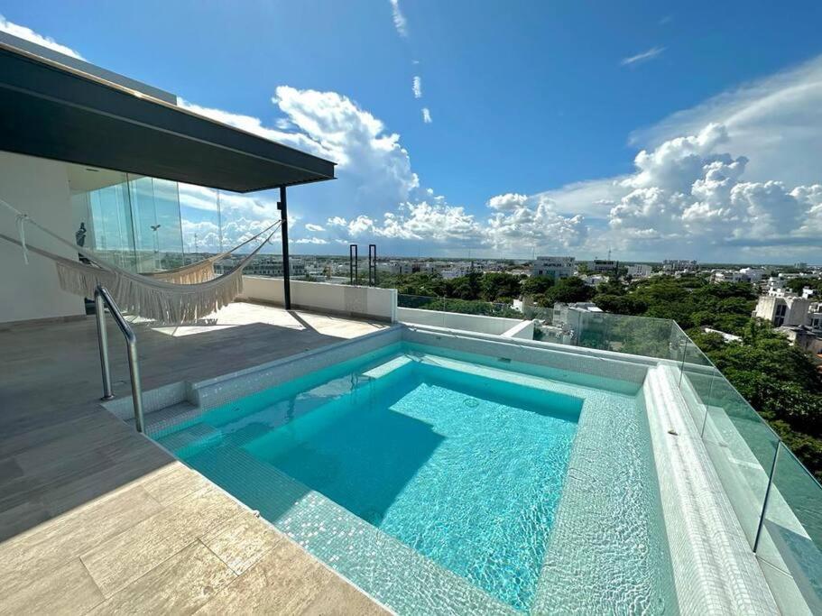 Cozy Modern View W/ Rooftop Pool & Gym - Agama 403 Playa del Carmen
