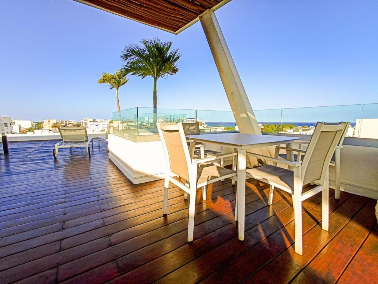Wide With Sunny Balcony Pool Gym Steps 2 * Playa del Carmen