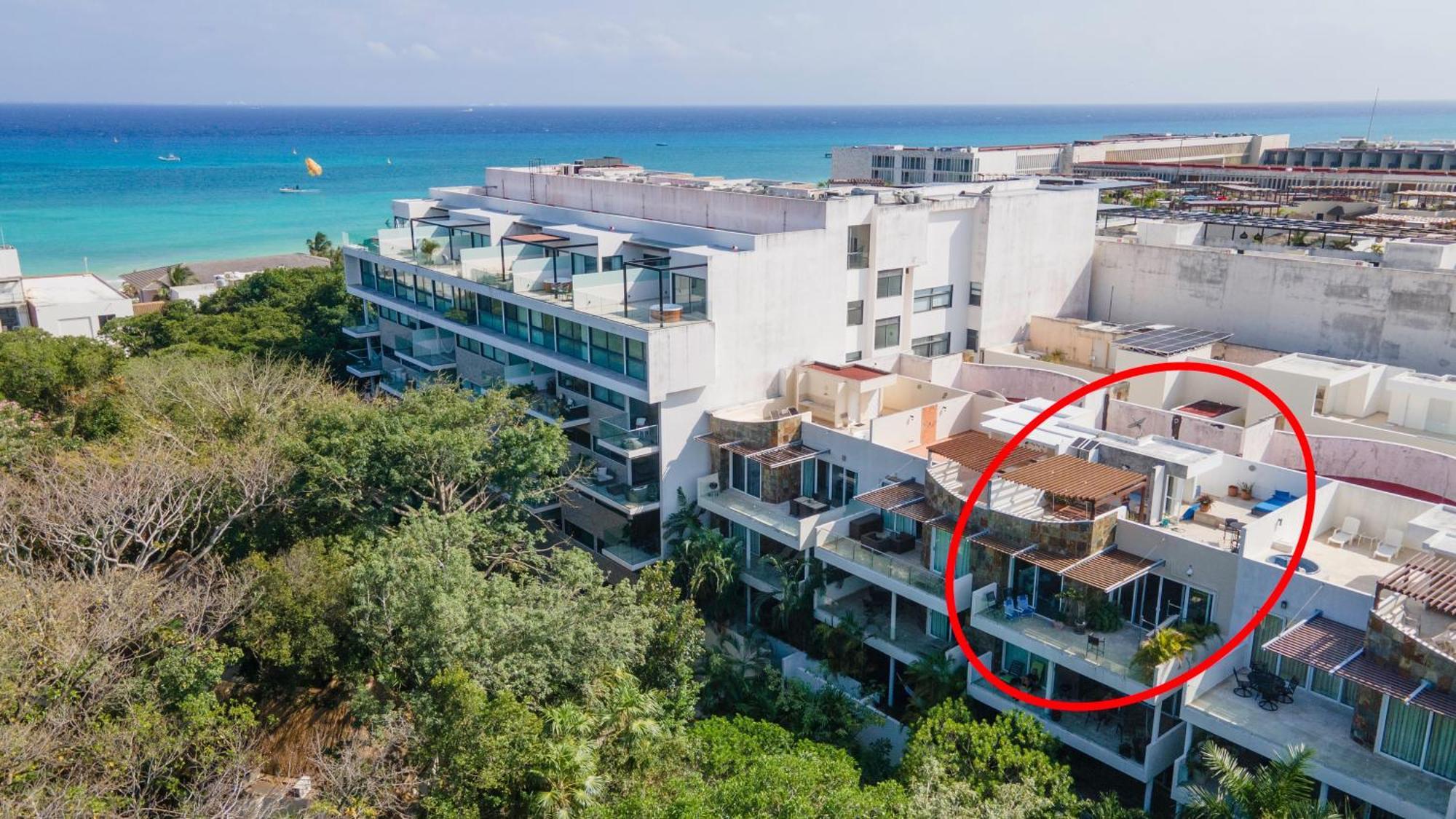 Apartment Spacious & Serene Penthouse With Rooftop, Jungle Views, Prime Location Steps To & 5th Ave Playa del Carmen