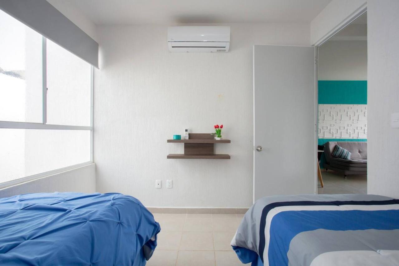Apartamento Gema Turquesa En Privada Con Seguridad Y Familiar *