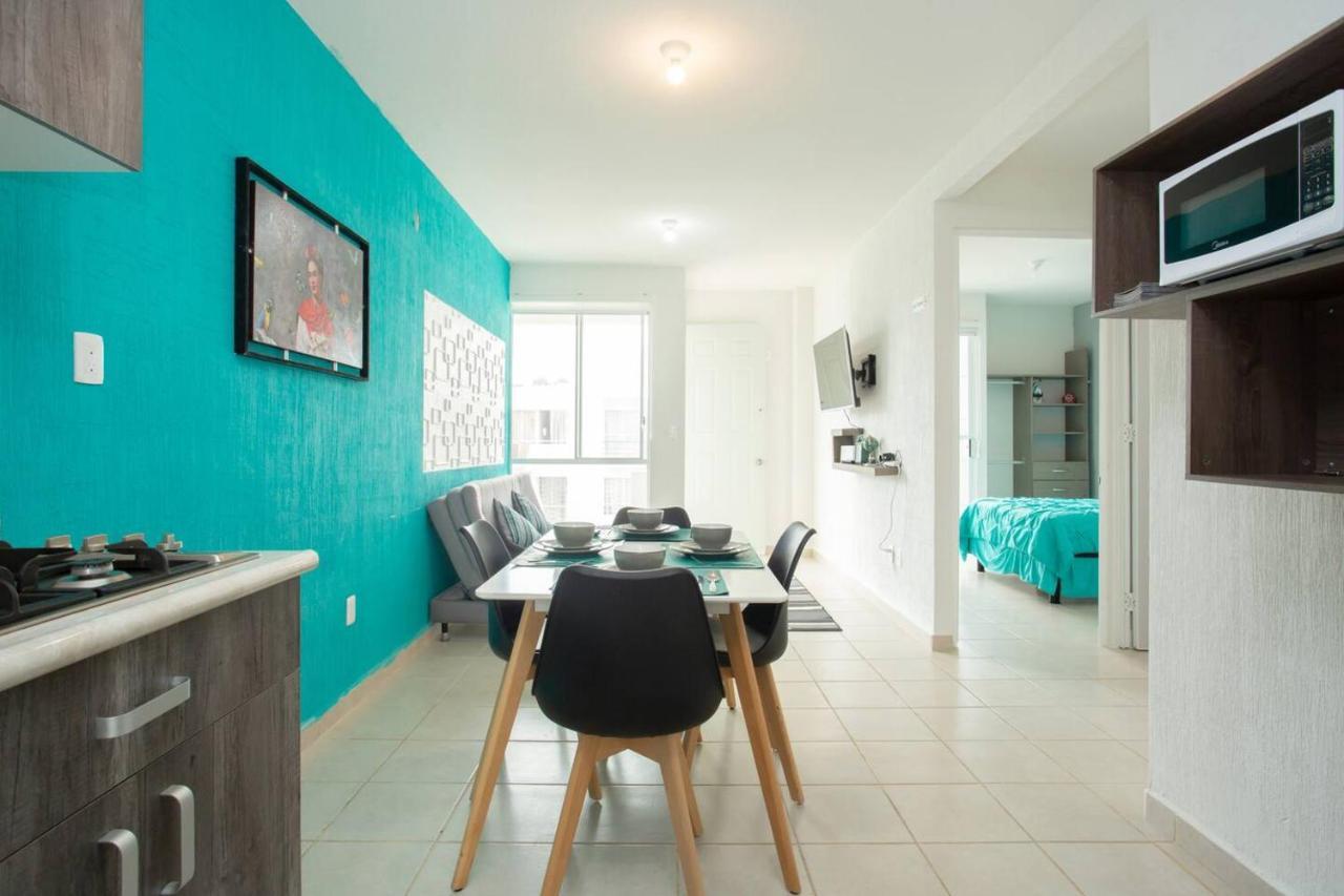 Apartamento Gema Turquesa En Privada Con Seguridad Y Familiar *