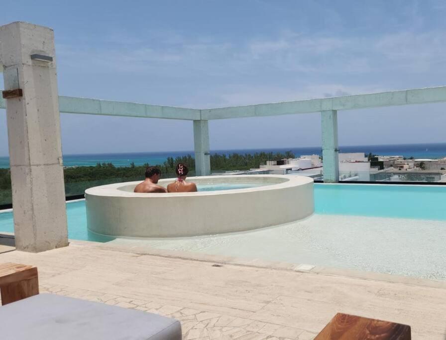 Lujoso Loft Nuevo Con Vista Al Mar Y Rooftop Pool * Playa del Carmen