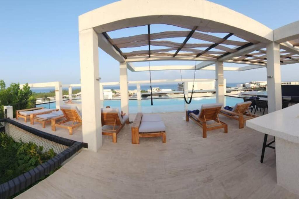 Lujoso Loft Nuevo Con Vista Al Mar Y Rooftop Pool Apartment *