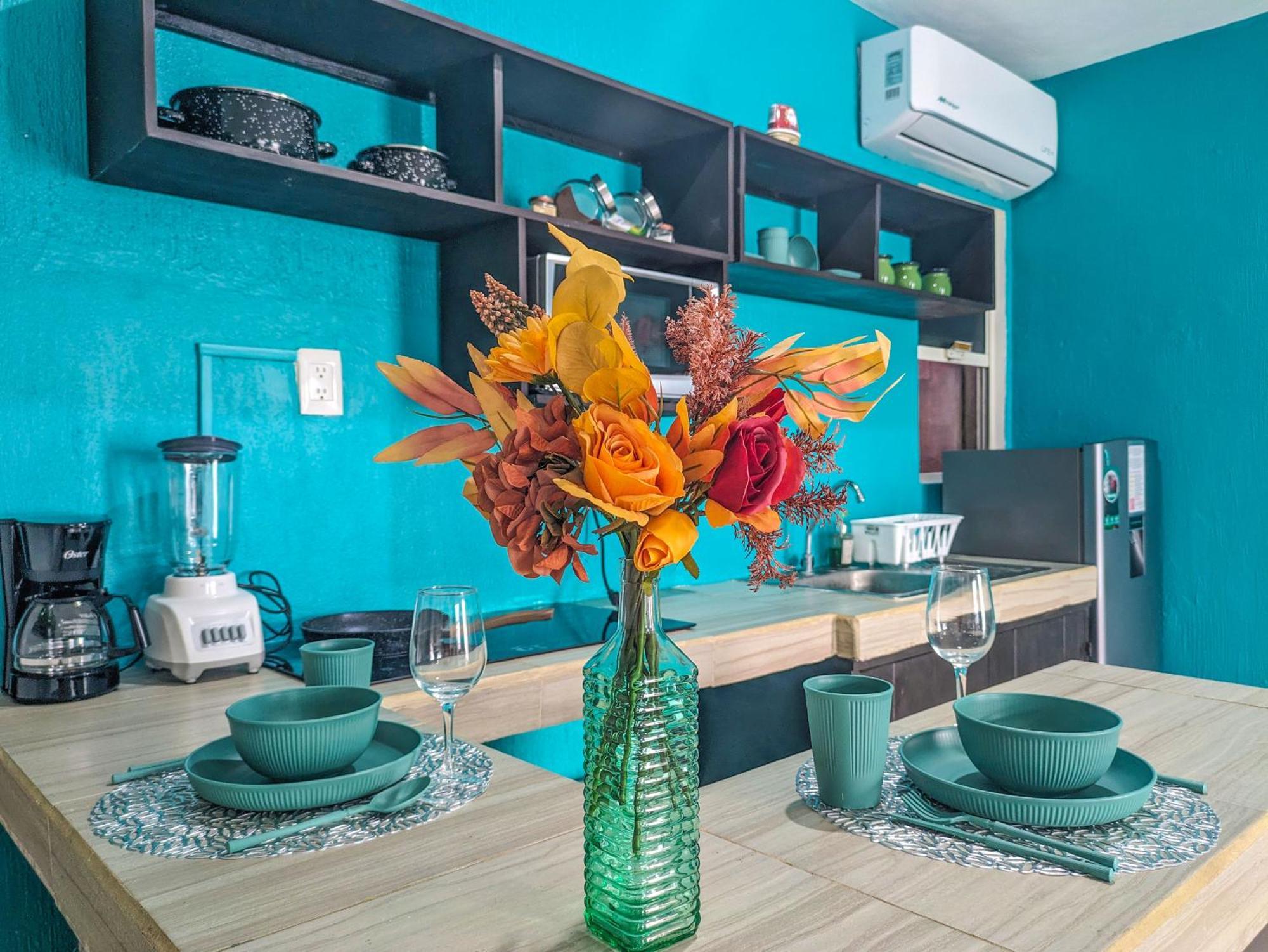 Apartment 500m To Cenote L Family L Kitchen Bikes Ac 4a5a *