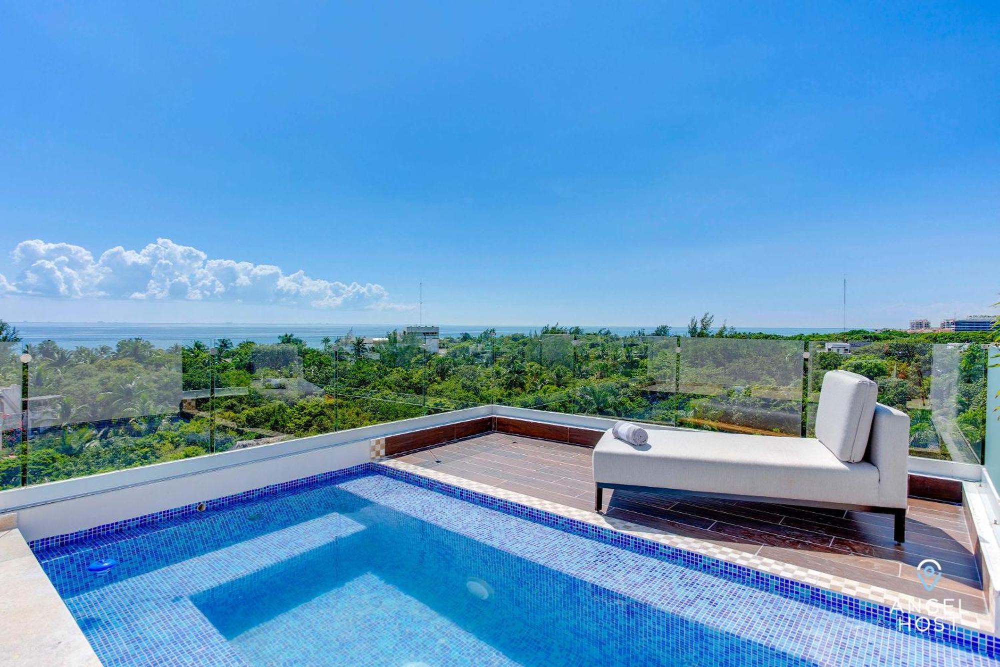 Jungle & Ocean View Condos, 2 Shared Pools & Rooftop Vakantiehuis Playa del Carmen