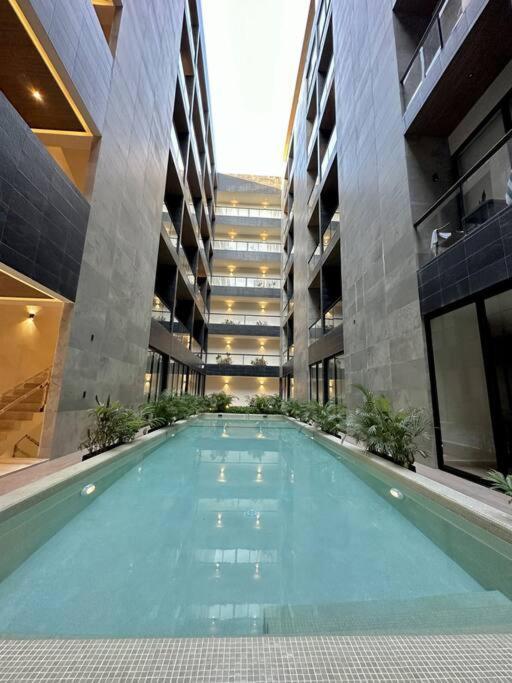 2 Beds Pool View Modern Apt/parking, Gym, Rooftop - 405 Musa Apartment Playa del Carmen