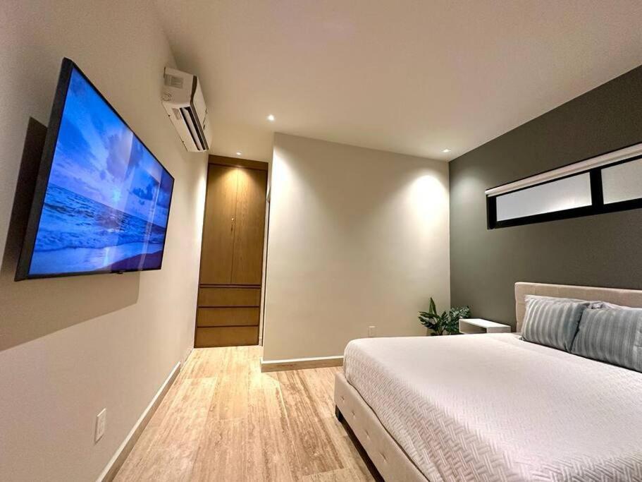 Apartment 2 Beds Pool View Modern Apt/parking, Gym, Rooftop - 405 Musa Playa del Carmen