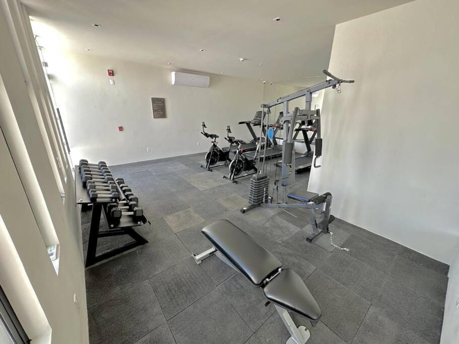 2 Beds Pool View Modern Apt/parking, Gym, Rooftop - 405 Musa Apartment Playa del Carmen